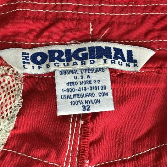 The Original Lifeguard Swimming Trunks size 32 - Picture 6 of 6